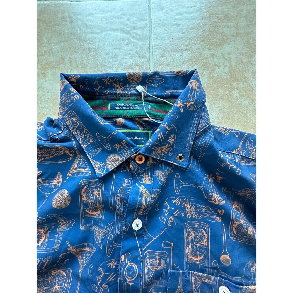 William Murray Tito's X Recipe For Success Golf Coral Button Down Size M - Picture 5 of 9